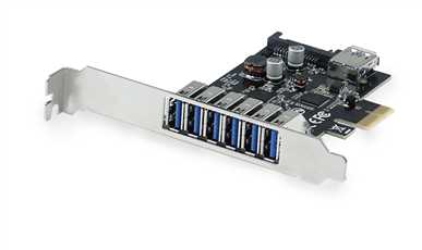 PCI Express to 7 Ports USB 3.0 Type-A Host Controller Card