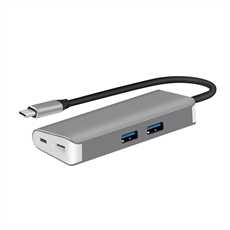 Type c to 3*USB3.0 Ports + 1*Type-C data transfer Port + 1*Type-C PD3.0 Charge Port